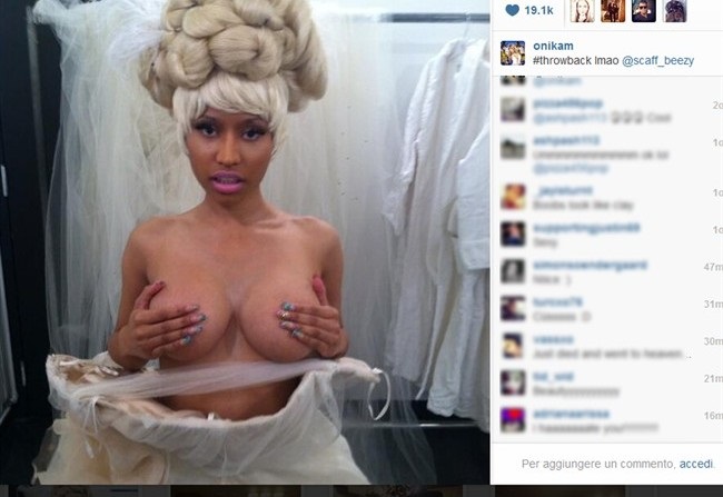 Instagram Nicki Minaj in topless