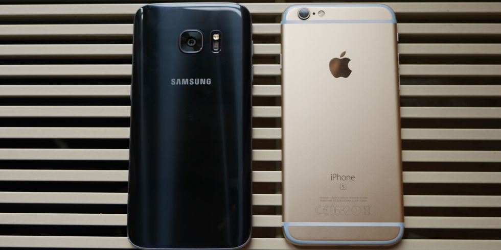 galaxy s7 vs iphone 6s