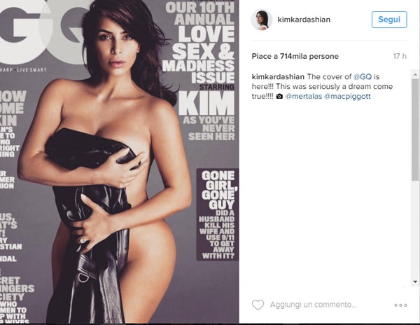 kim kardashian nuda copertina gq