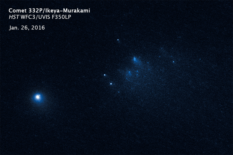 332 p ikeya-murakami cometa si disintegra hubble
