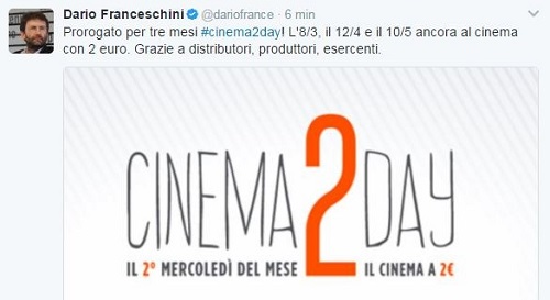 Cinema2Day le date