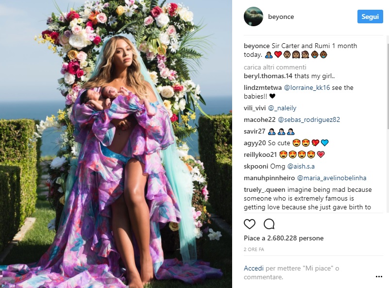 Beyoncé presenta al mondo i suoi gemelli