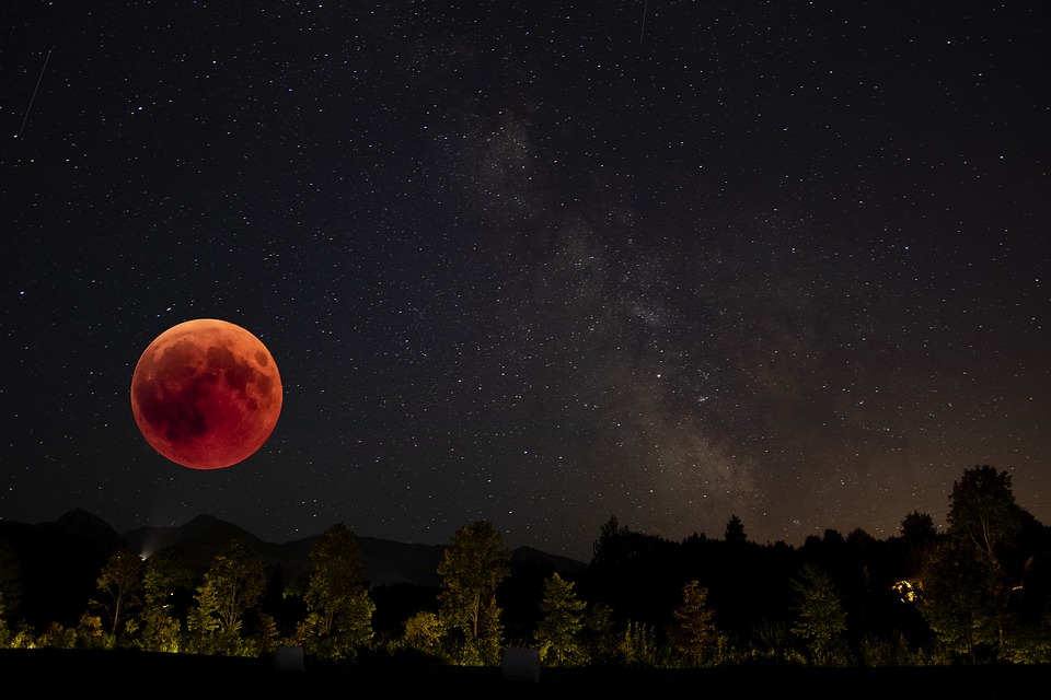 luna rossa, eclissi di luna, eclissi lunare