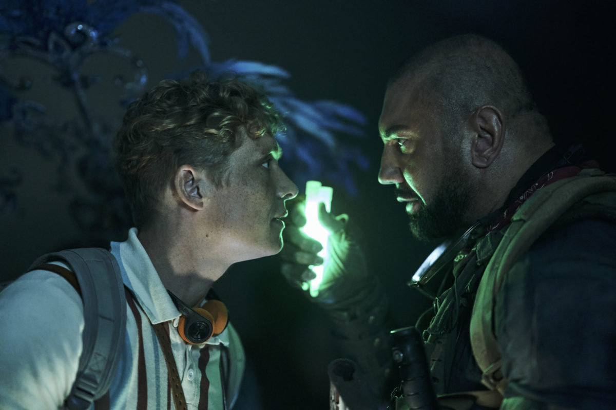 ARMY OF THE DEAD (L to R) MATTHIAS SCHWEIGHÖFER as DIETER, DAVE BAUTISTA as SCOTT WARD in ARMY OF THE DEAD. Cr. CLAY ENOS/NETFLIX © 2021