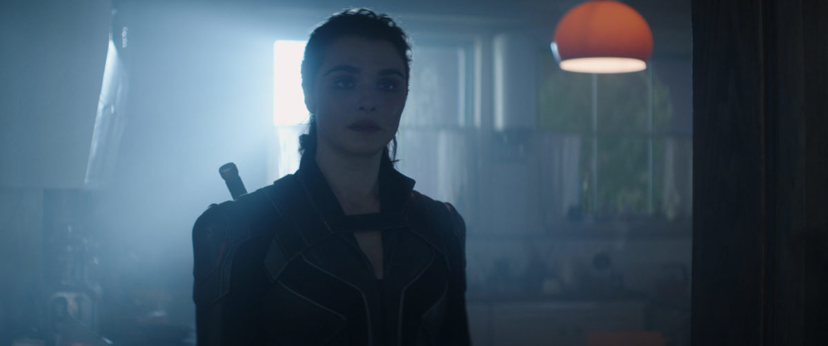 Melina (Rachel Weisz) in Marvel Studios' BLACK WIDOW, in theaters and on Disney+ with Premier Access. Photo courtesy of Marvel Studios. ©Marvel Studios 2021. All Rights Reserved.