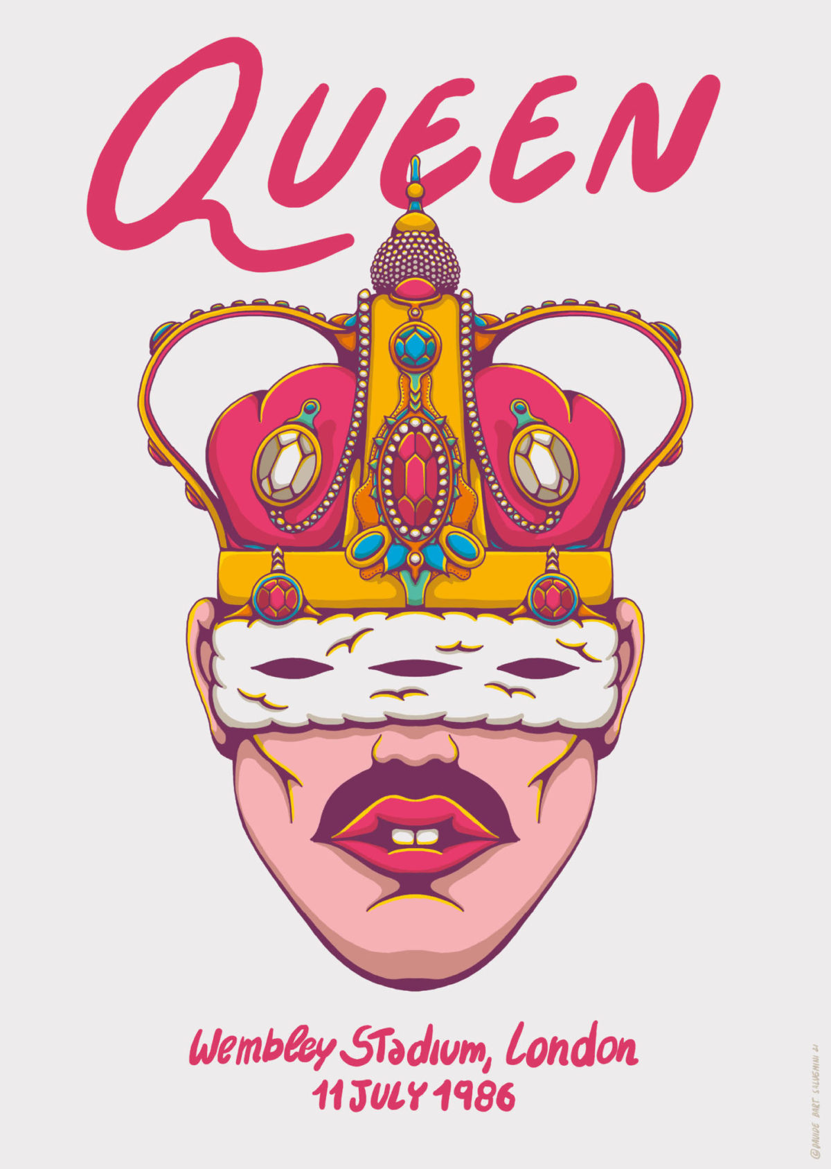 Queen poster fronte per wish you were here