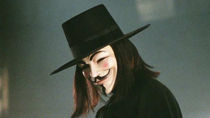 v per vendetta maschera di Guy Fawkes