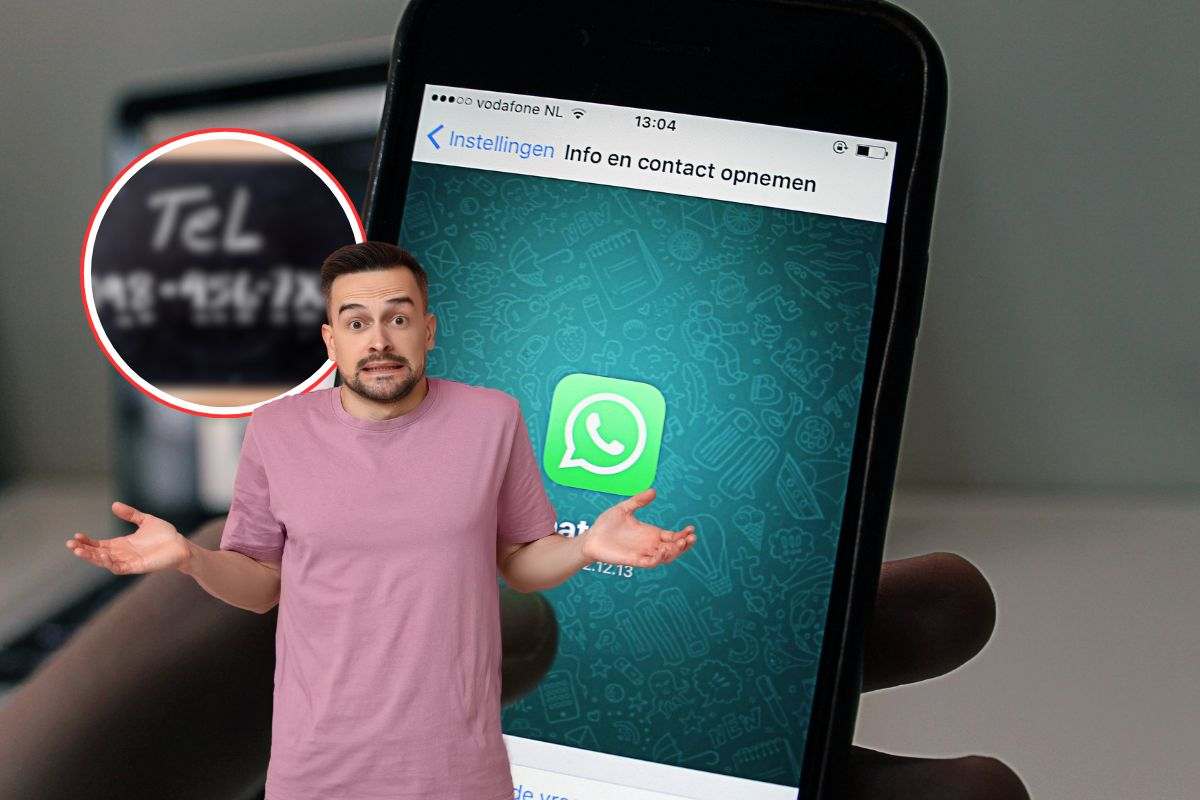 Uomo fa spallucce WhatsApp