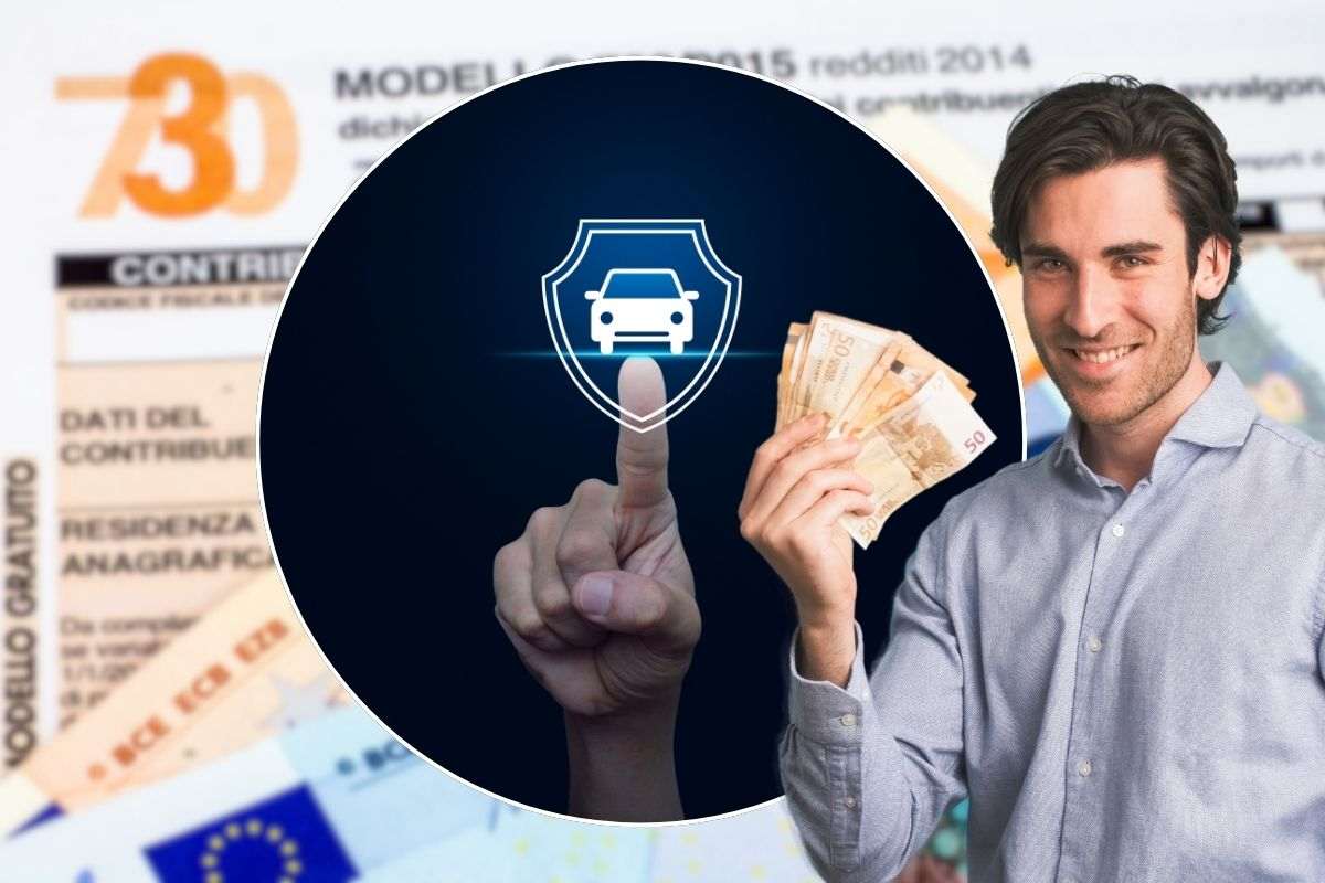 Uomo soldi assicurazione auto 730