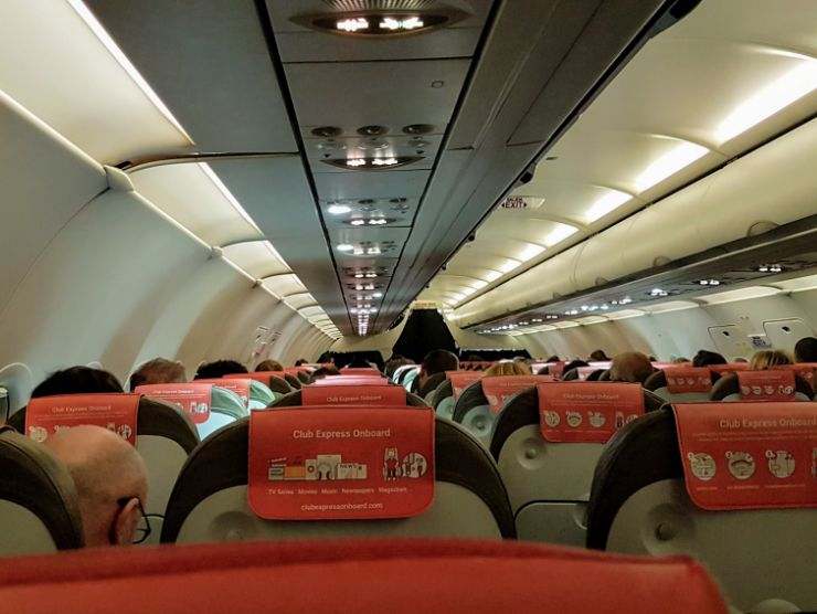 interno di un volo aereo