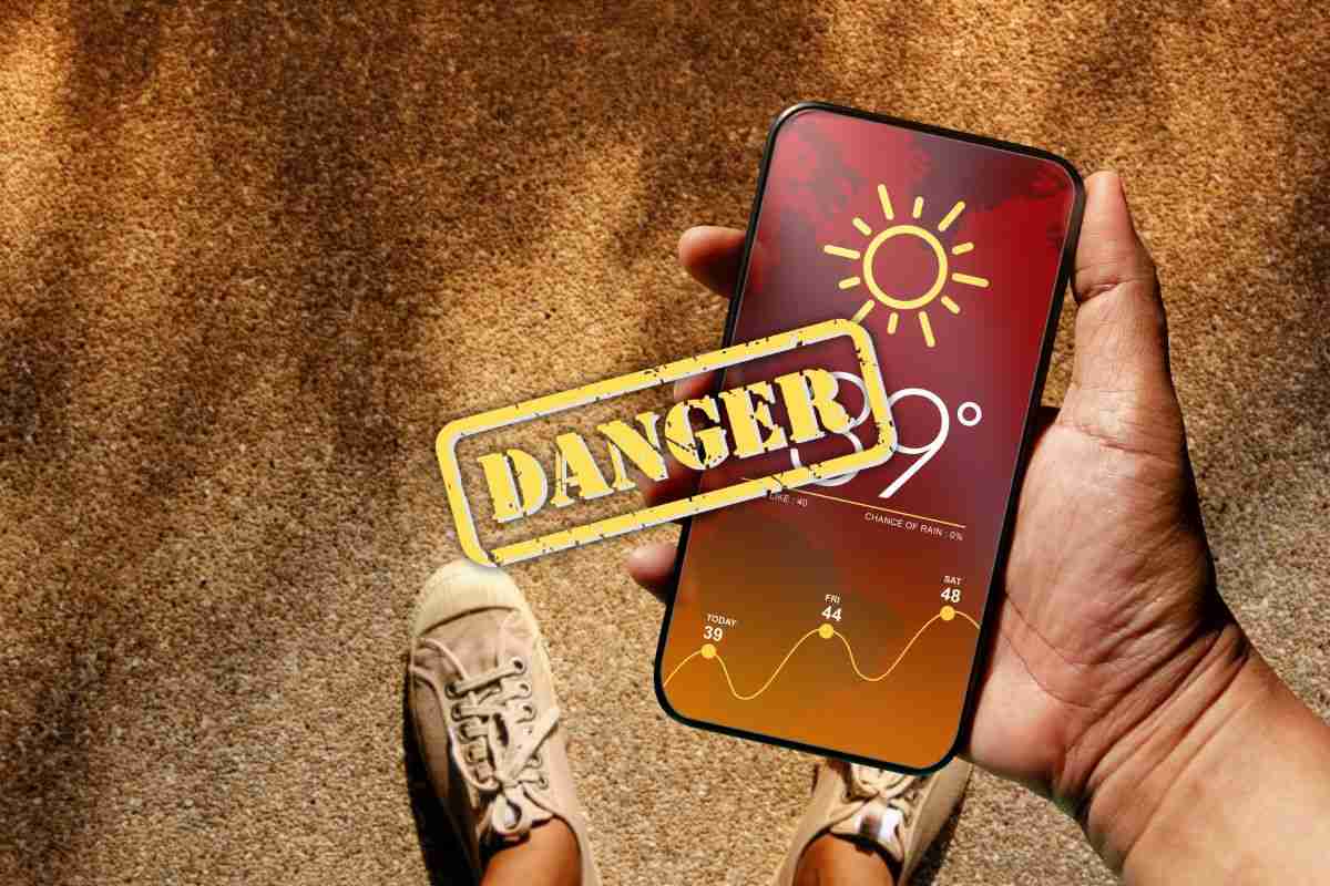 pericolo per temperature troppo alte segnate sullo smartphone