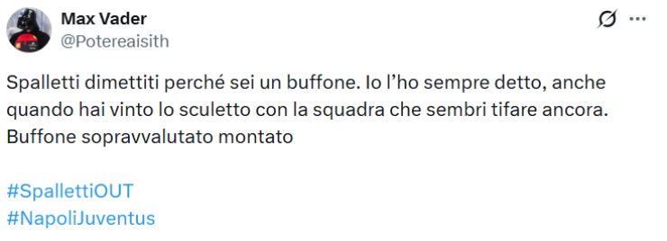 Spalletti tweet dimissioni