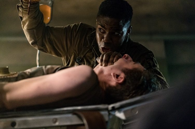 (L-R) Jovan Adepo as Boyce, Dominic Applewhite as Rosenfeld in the film, OVERLORD by Paramount Pictures